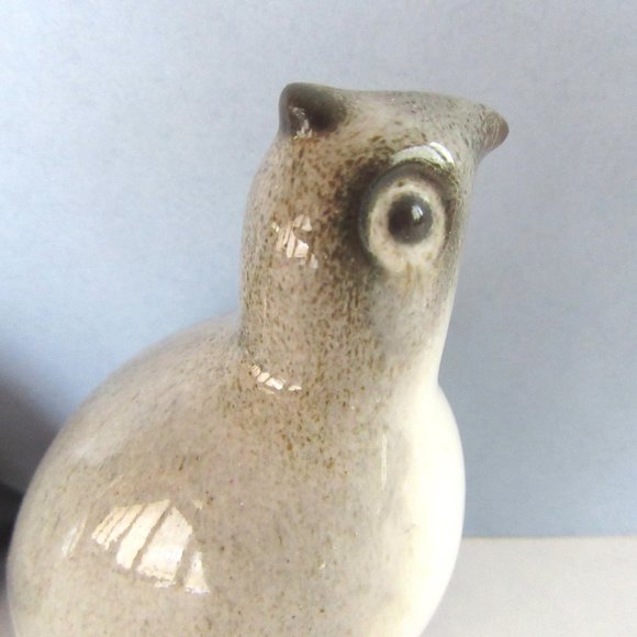 Gray partridge ceramic bird Christmas figurines - Picture 4 of 7